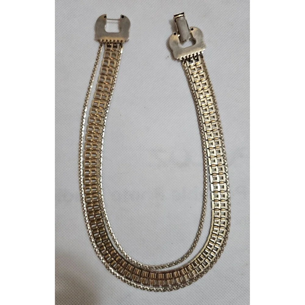 Gold Tone Multi Strand‎ Chain Bracelet Statement Jewelry Fashion Accessory